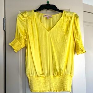 Philosophy Yellow Blouse (Size:M) NWOT PTP:20" 100% polyester